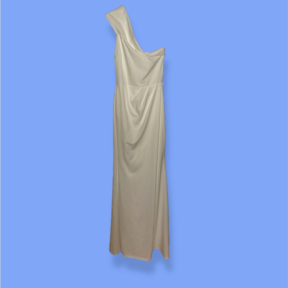 Elegant One-Shoulder White Dress